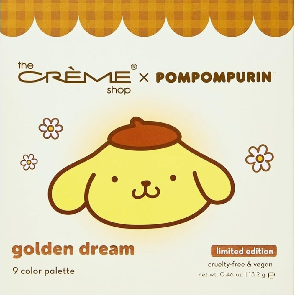 The Crème Shop x Pompompurin Golden Dream Eyeshadow Palette BNWT sealed.